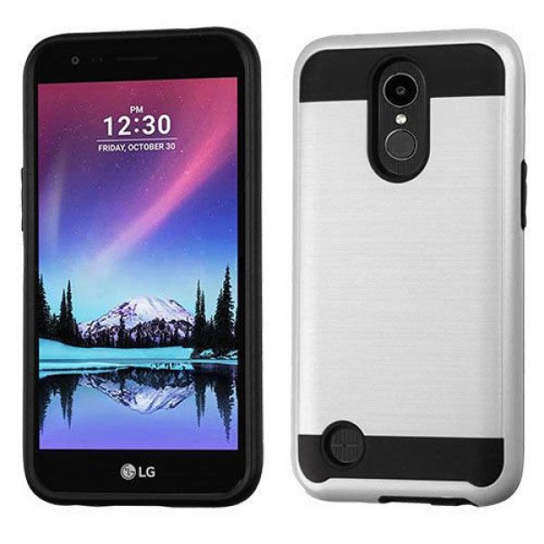 Wholesale LG V5, K10 (2017), K20 Plus Armor Hybrid Case (Silver)